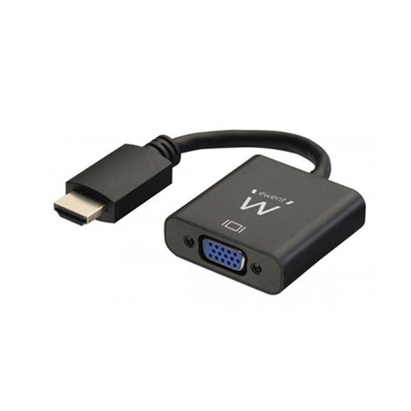 HDMI to VGA with Audio Adapter Ewent AISCCI0306 EW9864 0&comma;23 m Black